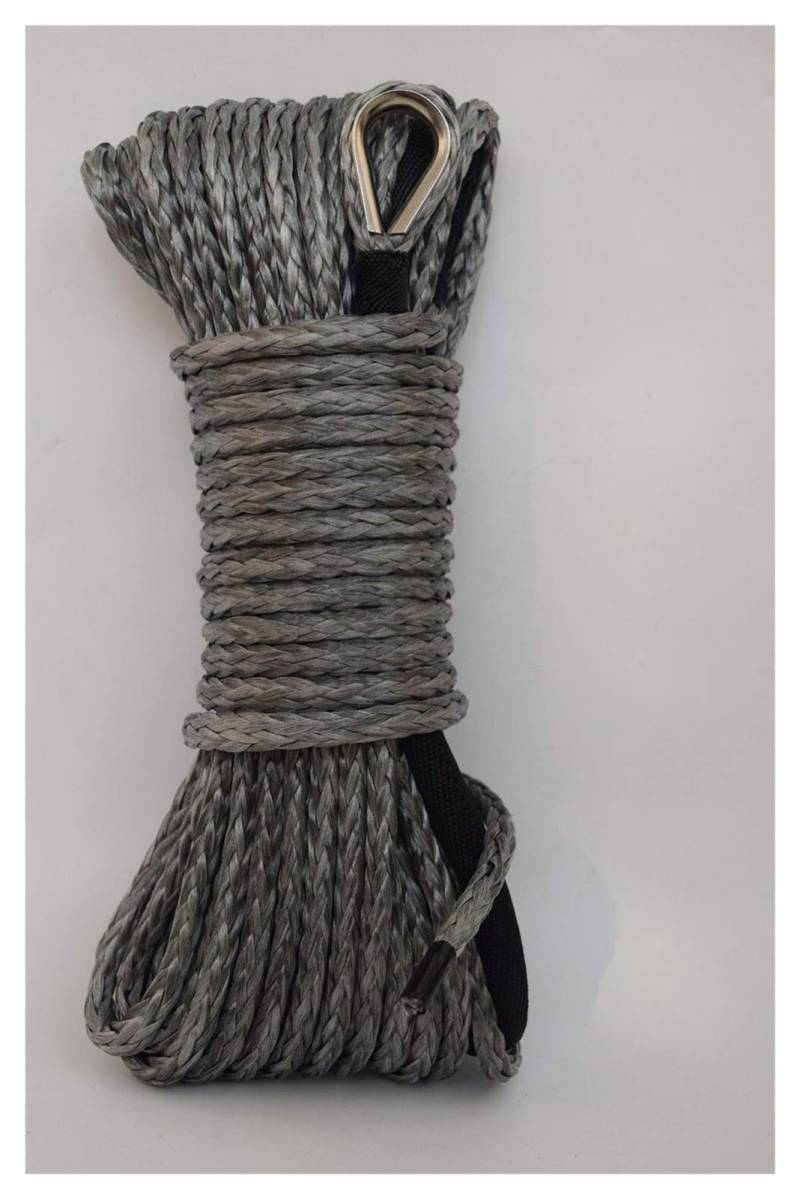 Grau 6mm * 15m Synthetisches Windeseil for Offroad-Teile, ATV-Windekabel, Off-Road-Seil, Winklierlinie von MEIVIYA