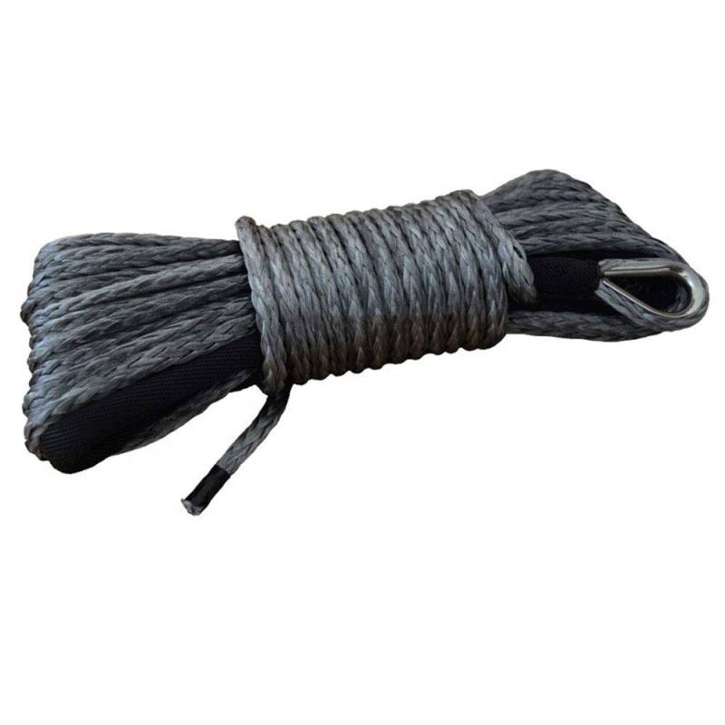 Grau 6mm * 15m Winde Seil 4500 lbs Aluminium Fairlead, Synthetisches Seil, Bootswindeseil, Plasmaseil von MEIVIYA