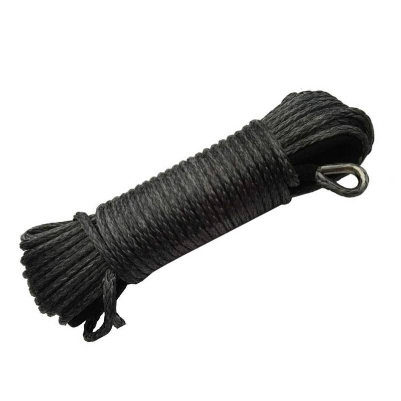 Grau 6mm * 30m Synthetische Winde Seil 4500 lbs Hawse Fairlead, Off Road Seil, Bootswindeseil, Ersatzwinklaberkabel hinzufügen von MEIVIYA