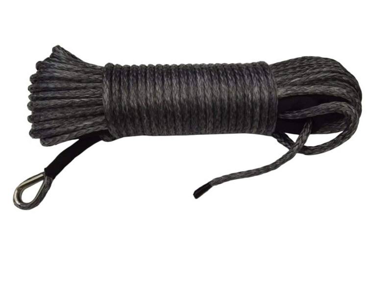 Grau 6mm * 30m Synthetisches ATV-Windenseil, Off-Straßenseil, Bootswindekabel, Synthetisches Windekabel von MEIVIYA