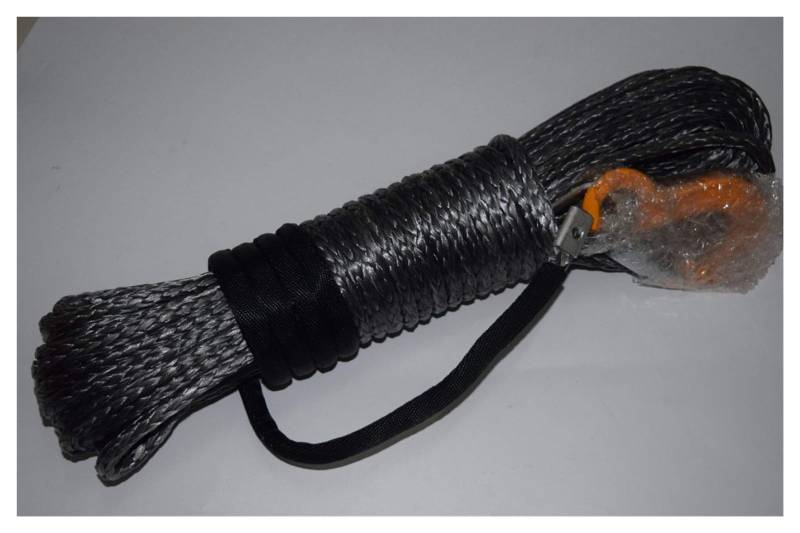 Grau 8mm * 30m Synthetisches Windenseil, Abschleppseil, ATV Winchkabel, Winde Seilverlängerung von MEIVIYA