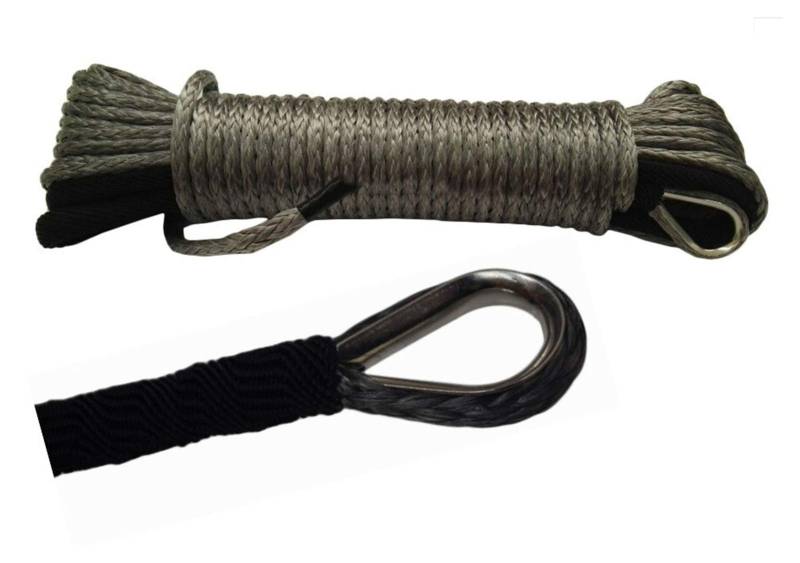 Graue 5mm * 15m ATV Winch Line, Synthetisches Windenkabel, ATV-Winch-Kit, Off-Road-Seil von MEIVIYA