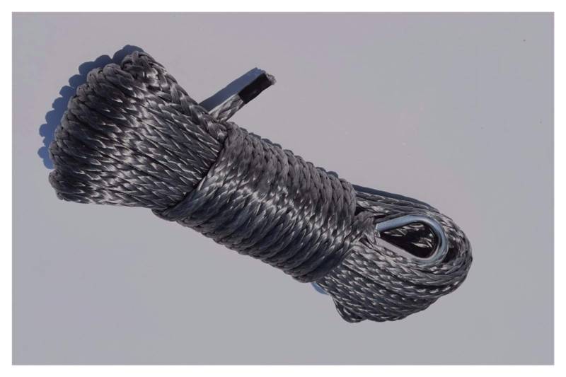 Graue 6mm * 15m ATV Winch Line, Off Road Seil, Synthetisches Windenseil 6mm, Plasmawinchkabel von MEIVIYA