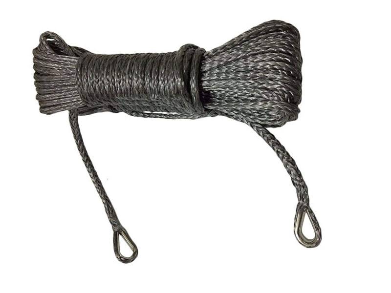 Graue 6mm * 15m Synthetische Winde-Seilverlängerung, ATV-Windekabel, Bootswindekabel von MEIVIYA