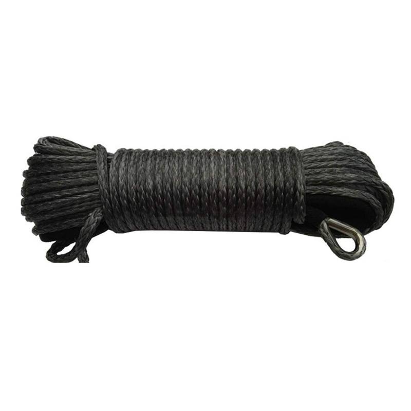 Graue 6mm * 30m ATV Winch Line mit 4500 £ Aluminium Hawse Fairlead, Synthetisches Winde-Seilkabel, ATV-Winch-Linie von MEIVIYA