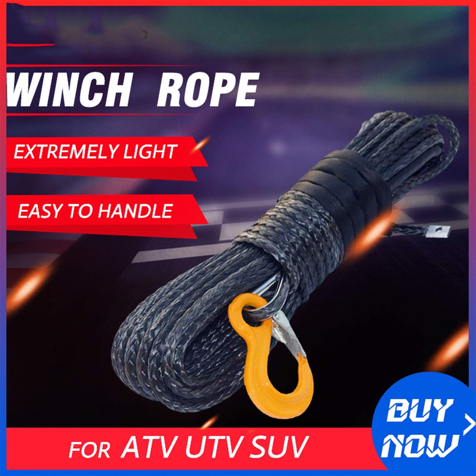 Grün 10mm * 30m Synthetisches Windenseil, Spectra Winchkabel, Kevlar Winchkabel, Ersatzseil Seilseil for Winde(Noir) von MEIVIYA