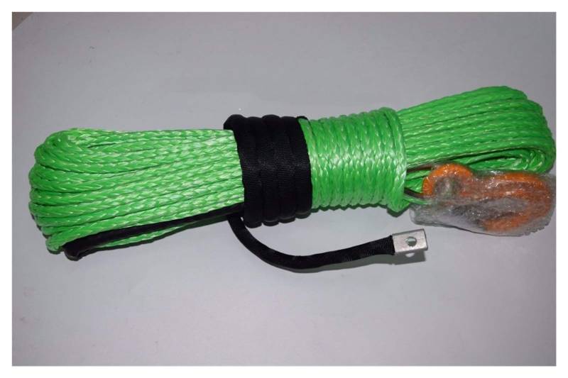 Grün 8mm * 30m Synthetisches Windenseil, AFF Road Seil, ATV Winchkabel, Bootswindeseil von MEIVIYA