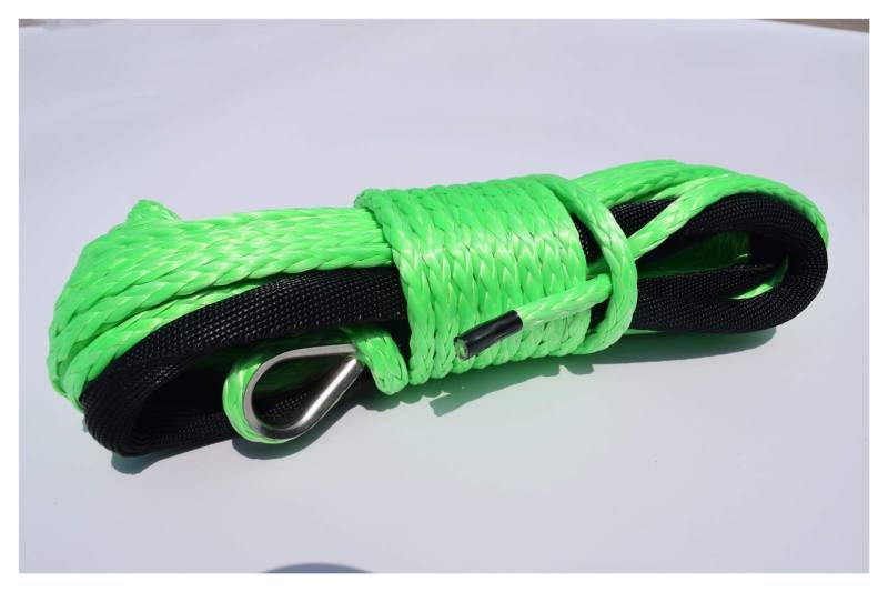 Grüne 6mm * 15m Synthetisches Windenseil, Bootswindekabel, Synthetisches Seil 6mm, abseits des Straßenseils von MEIVIYA