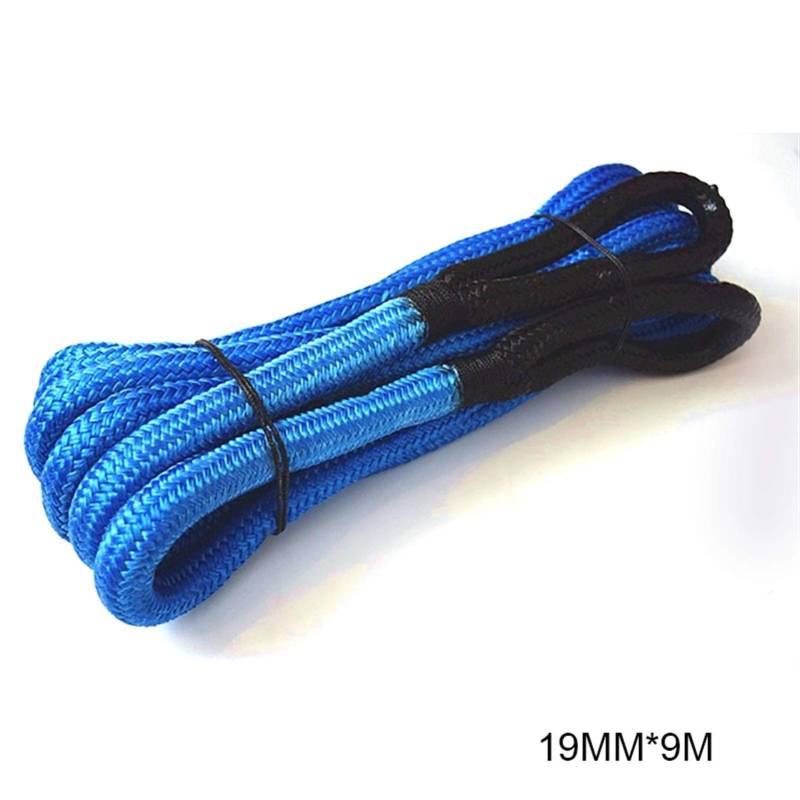 Kinetisches Seil, Rückgewinnungsseil, doppelt geflochtenes Nylon-Energieseil(19mm 9m Blue) von MEIVIYA