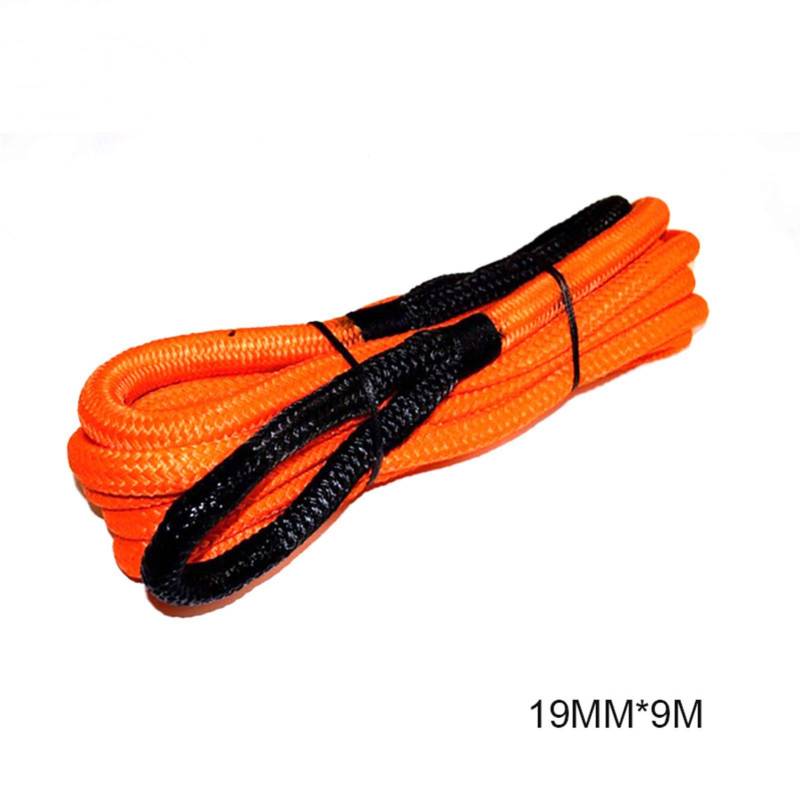 Kinetisches Seil, Rückgewinnungsseil, doppelt geflochtenes Nylon-Energieseil(19mm 9m orange) von MEIVIYA