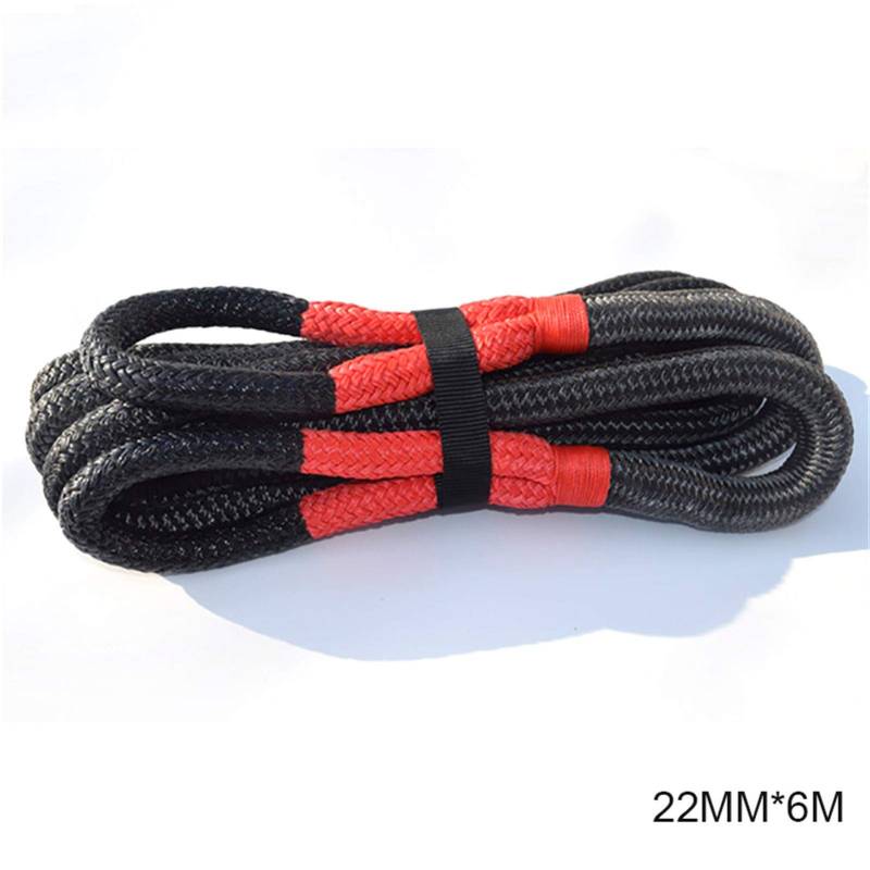 Kinetisches Seil, Rückgewinnungsseil, doppelt geflochtenes Nylon-Energieseil(22mm 6m red) von MEIVIYA