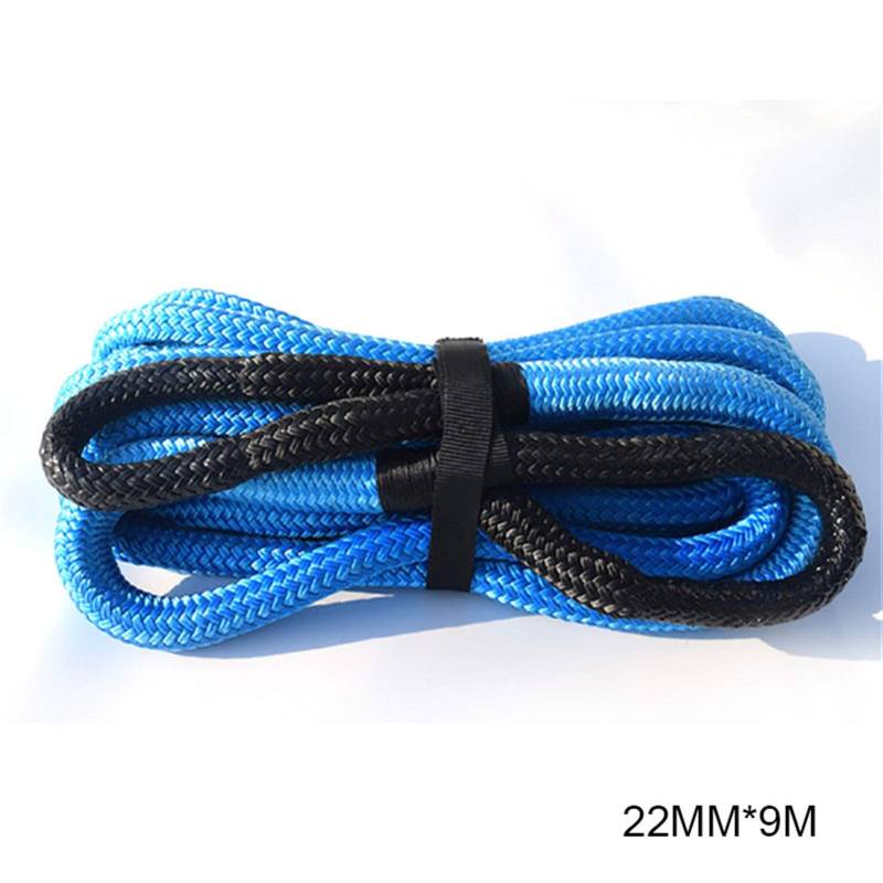 Kinetisches Seil, Rückgewinnungsseil, doppelt geflochtenes Nylon-Energieseil(22mm 9m Blue) von MEIVIYA