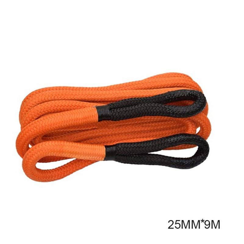 Kinetisches Seil, Rückgewinnungsseil, doppelt geflochtenes Nylon-Energieseil(25mm 9m orange) von MEIVIYA