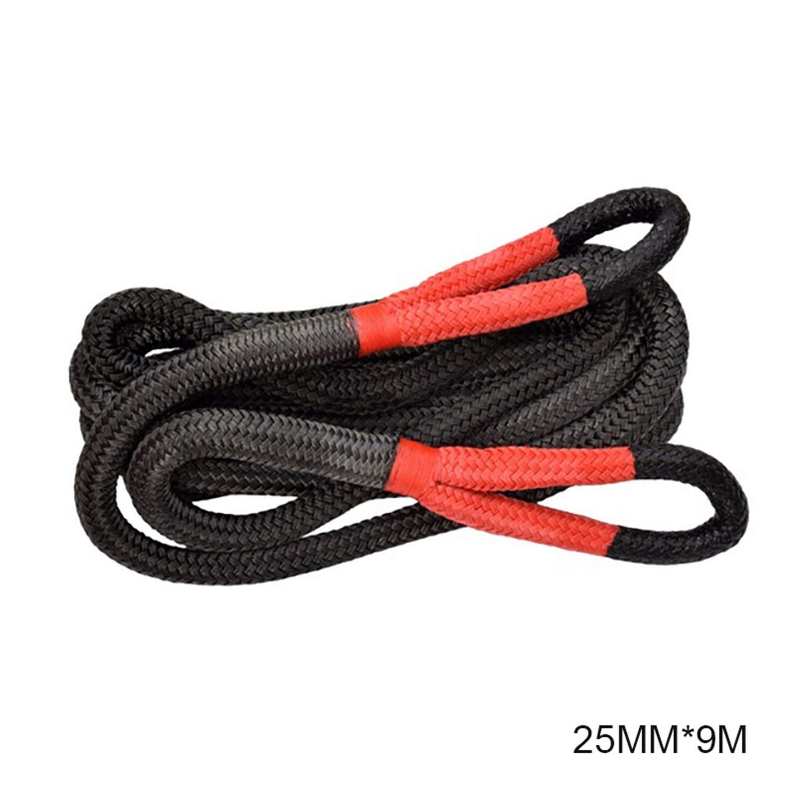 Kinetisches Seil, Rückgewinnungsseil, doppelt geflochtenes Nylon-Energieseil(25mm 9m red) von MEIVIYA