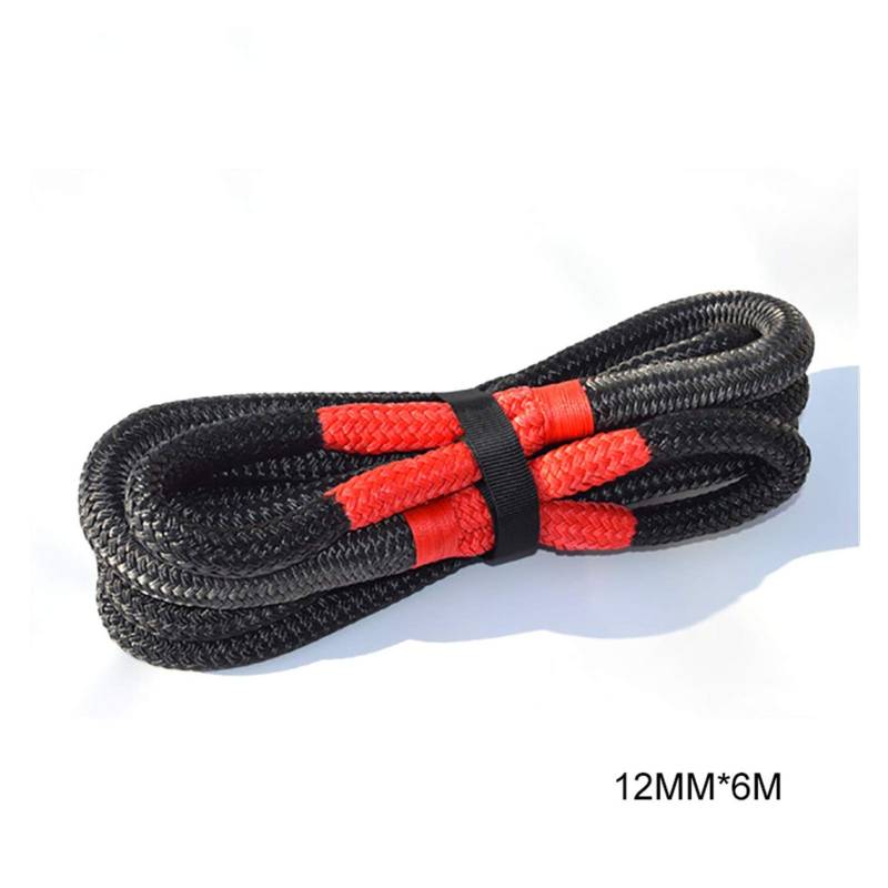 Kinetisches Seil, doppelt geflochtenes Erholungsseil, Energieseil(Black 12mm 6m) von MEIVIYA