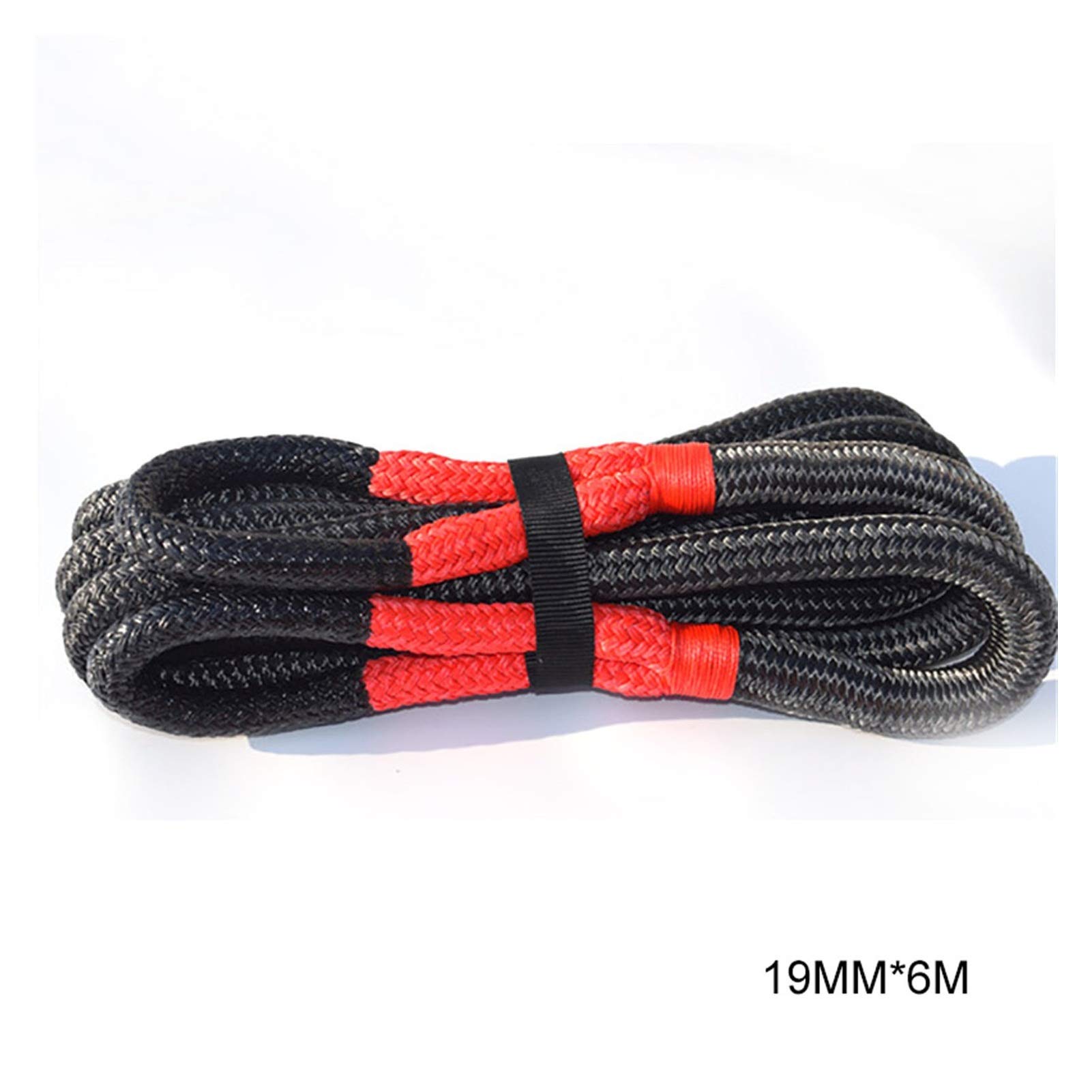 Kinetisches Seil, doppelt geflochtenes Erholungsseil, Energieseil(Black 19mm 6m) von MEIVIYA