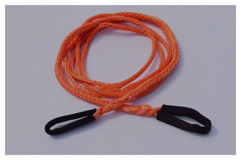 Orange 1/4 "* 10ft ATV Winch Line mit Schlaufen, synthetischem Windenkabel, Windenseilverlängerung, abseits des Straßenseils von MEIVIYA