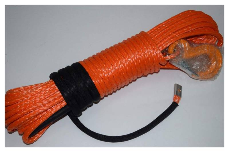 Orange 8mm * 30m Synthetisches Windenseil, Off-Straßenseil, ATV-Winchkabel, 10 000 Synthetisches Windeseil von MEIVIYA