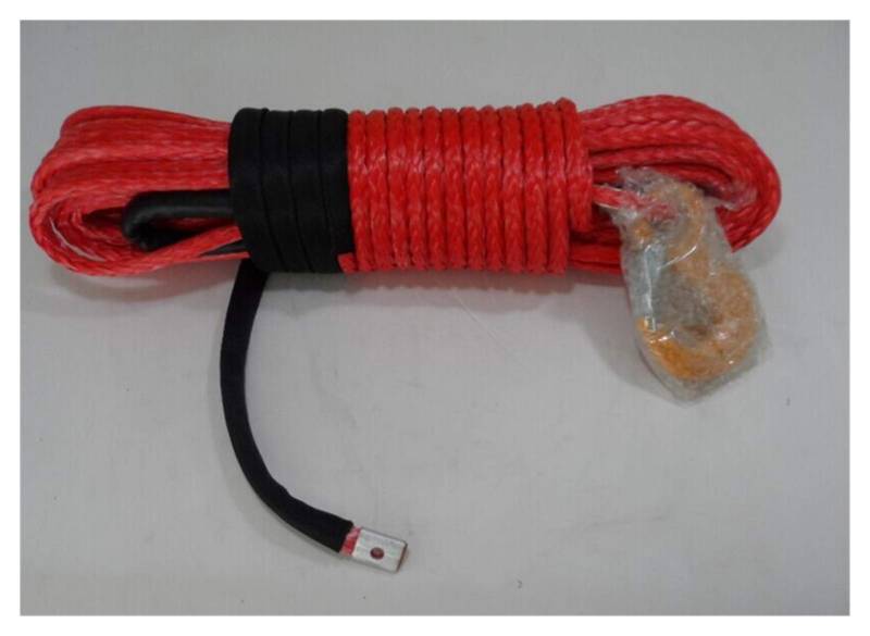 Rotes 10mm * 30m Plasma Winch Seil, Synthetisches Windenseil, 3/8 x 100 Windekabel, Abschleppseil von MEIVIYA