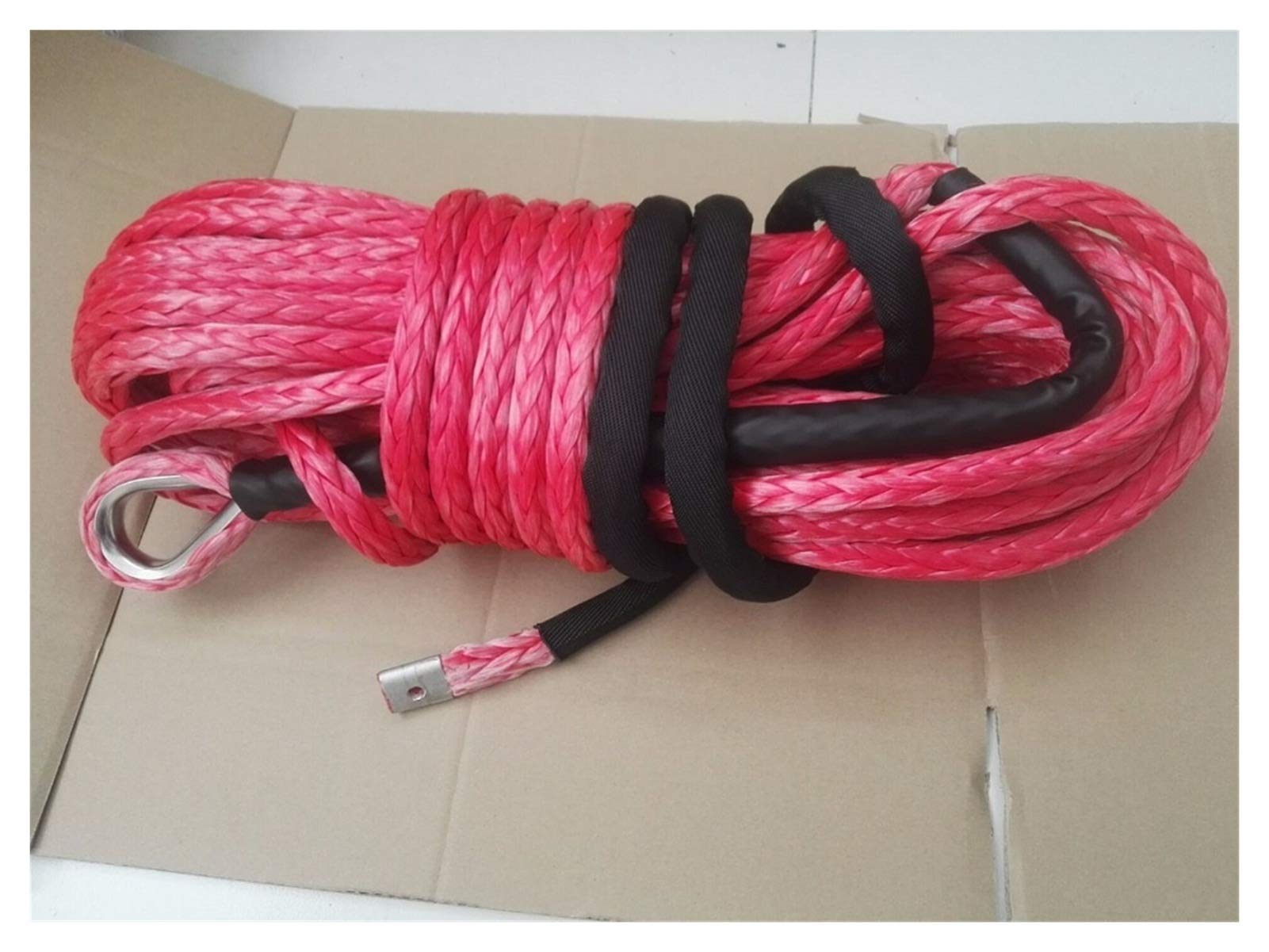Rotes 16mm * 28m Synthetisches Windenseil, Uhmwpe-Seil for elektrische Winde, Plasmawinchseil, ATV-Winch-Linie Rotes 16mm * 28m Synthetisches Windenseil, Uhmwpe-Seil for elektrische Winde, Plasmawinchseil, ATV-Winch-Linie von MEIVIYA