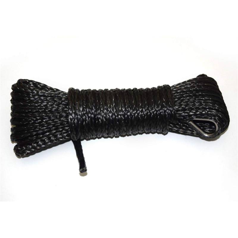 Schwarz 1/4 "* 50ft Synthetisches Windenseil, ATV Winch Line, Kevlar Winch-Kabel, Warn Winch Seil 6mm von MEIVIYA