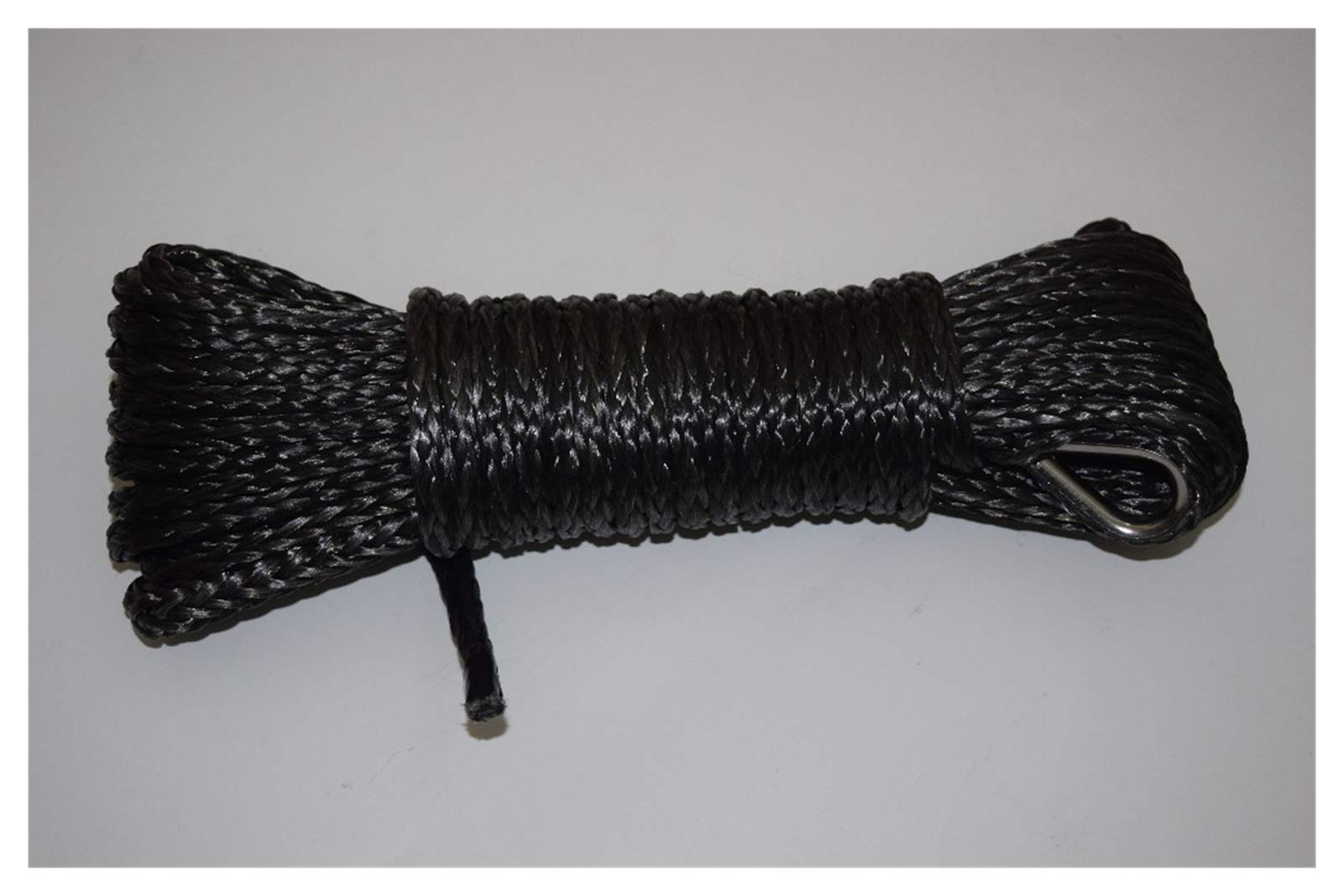 Schwarz 1/4 "* 50ft Synthetisches Windenseil, Bootswindekabel, Synthetisches Windekabel 6mm, abseits des Straßenseils Schwarz 1/4 "* 50ft Synthetisches Windenseil, Bootswindekabel, Synthetisches Windekabel 6mm, abseits des Straßenseils von MEIVIYA