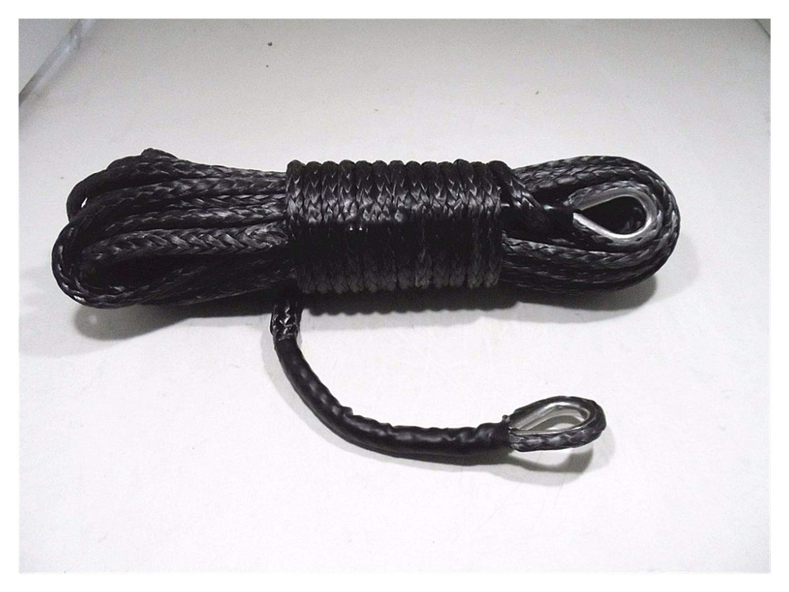 Schwarz 10mm * 26M Winde Seilverlängerung, 3/8 "Synthetisches Seil, Kevlar Winch Seil Schwarz 10mm * 26M Winde Seilverlängerung, 3/8 "Synthetisches Seil, Kevlar Winch Seil von MEIVIYA