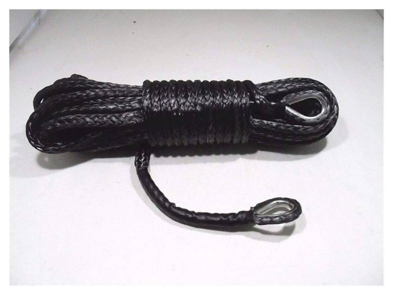 Schwarz 10mm * 26M Winde Seilverlängerung, 3/8 "Synthetisches Seil, Kevlar Winch Seil von MEIVIYA