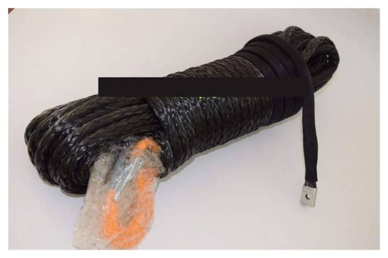 Schwarz 10mm * 30m Synthetisches Windenseil, Spectra Winch-Kabel, 3/8 "Off-Straßenseil, Uhmwpe-Seil, Plasma-Windekabel von MEIVIYA