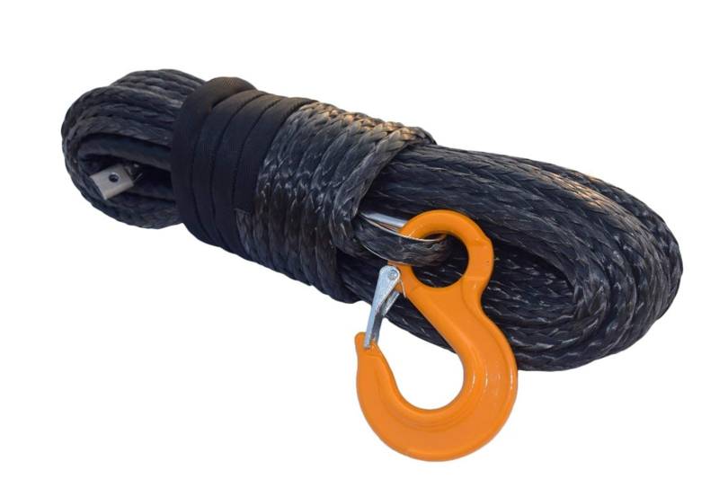 Schwarz 12mm * 30m Synthetisches Windenseil, Spektrenwindekabel for elektrische Winden, Abschleppseile von MEIVIYA