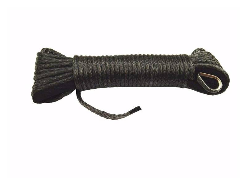 Schwarz 5mm * 15m ATV-Synthetisches Seil, ATV-Winde-Zubehör, Bootswindekabel, Winde-Seil von MEIVIYA