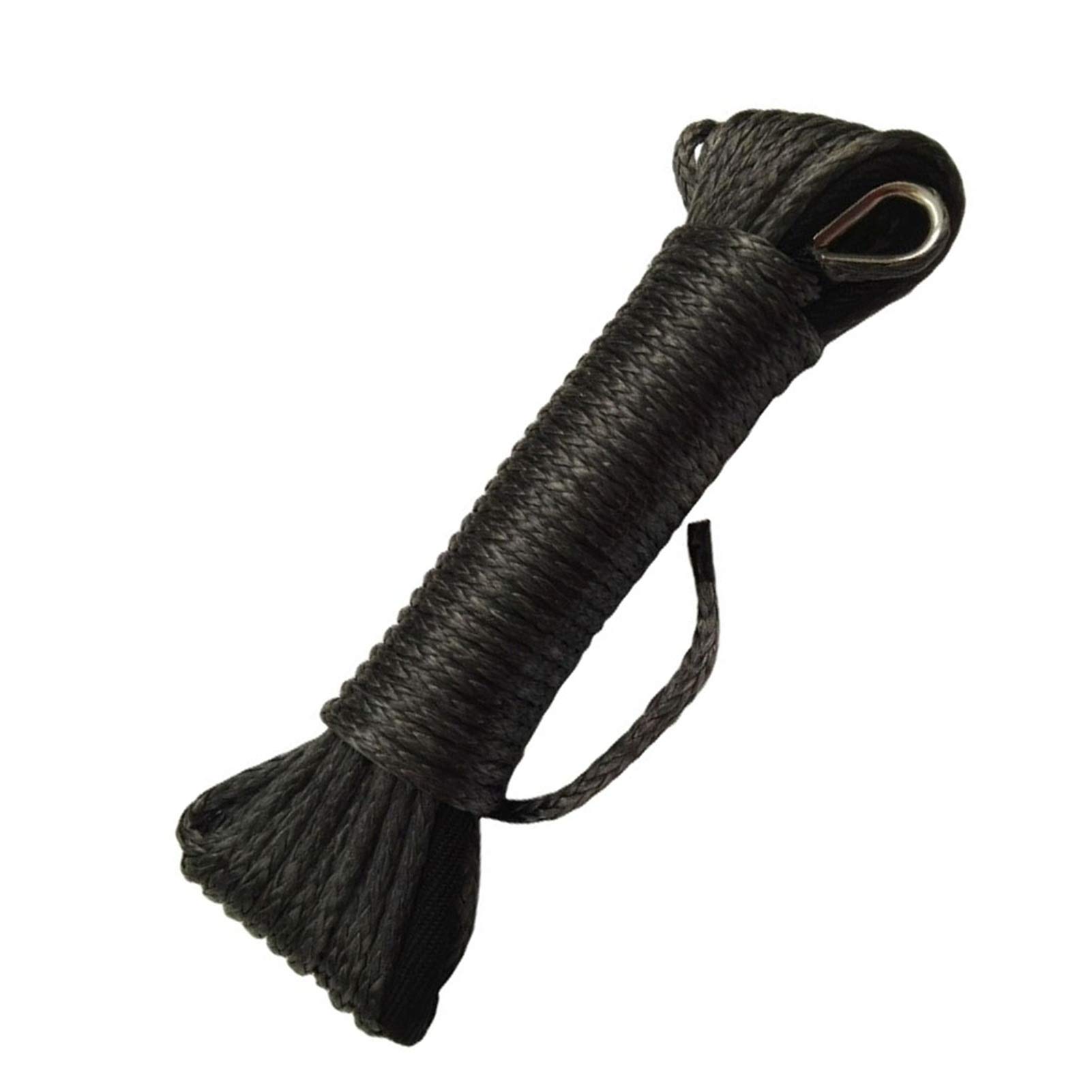 Schwarz 5mm * 15m ATV Winchkabel mit 4000lbs Hawse Fairlead, Synthetisches Windenseilseil, Schleppseil, 3/16 "Winch Line Schwarz 5mm * 15m ATV Winchkabel mit 4000lbs Hawse Fairlead, Synthetisches Windenseilseil, Schleppseil, 3/16 "Winch Line von MEIVIYA