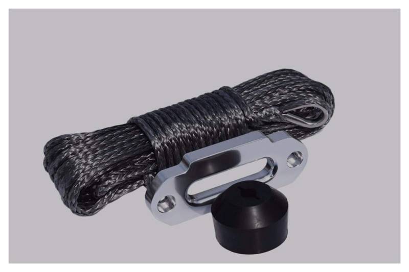 Schwarz 6mm * 15M Boat Winch Seil 4000 lbs Winch Fairlead und Winch Stopper, ATV Winch Line, Uhmwpe Seil hinzufügen von MEIVIYA