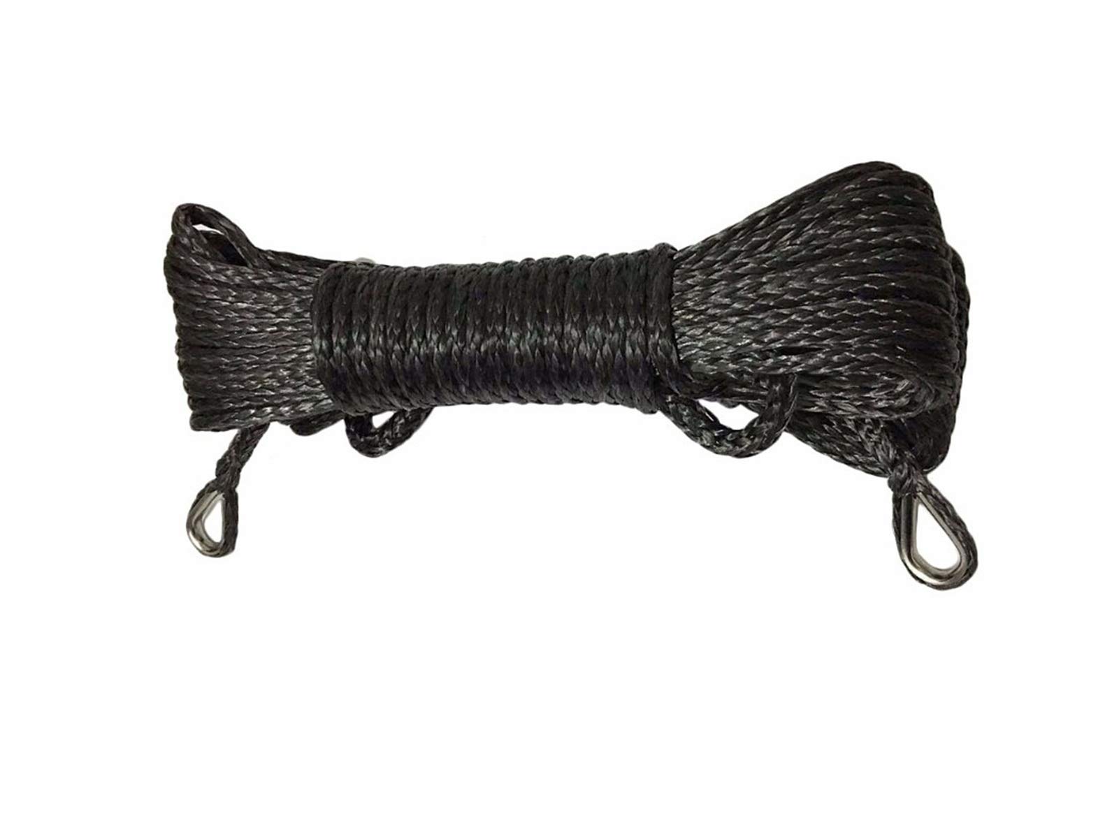 Schwarz 6mm * 15m Synthetisches Windenseil, Winde-Seilverlängerung 6500LBs, ATV-Windekabel, Bootswindeseil Schwarz 6mm * 15m Synthetisches Windenseil, Winde-Seilverlängerung 6500LBs, ATV-Windekabel, Bootswindeseil von MEIVIYA
