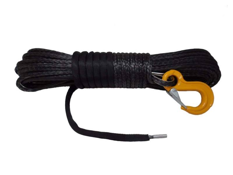Schwarz 8mm * 30m 4x4 SUV Synthetisches Windenseil, ATV Winch-Zubehör, Kevlar Winch Seil, Ersatzwinschkabel von MEIVIYA