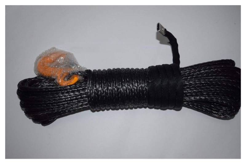 Schwarz 8mm * 30m Synthetisches Windenseil, Schleppseilauto, Spektrenseil, Windelinie, synthetische Seilwinde von MEIVIYA