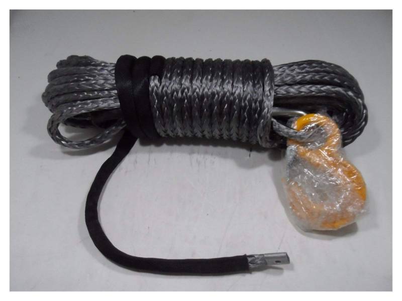 Schwarzes 12mm * 30m Synthetisches Windenseil mit Haken, Geländeseil, Plasmawinchkabel, Uhmwpe-Seil von MEIVIYA