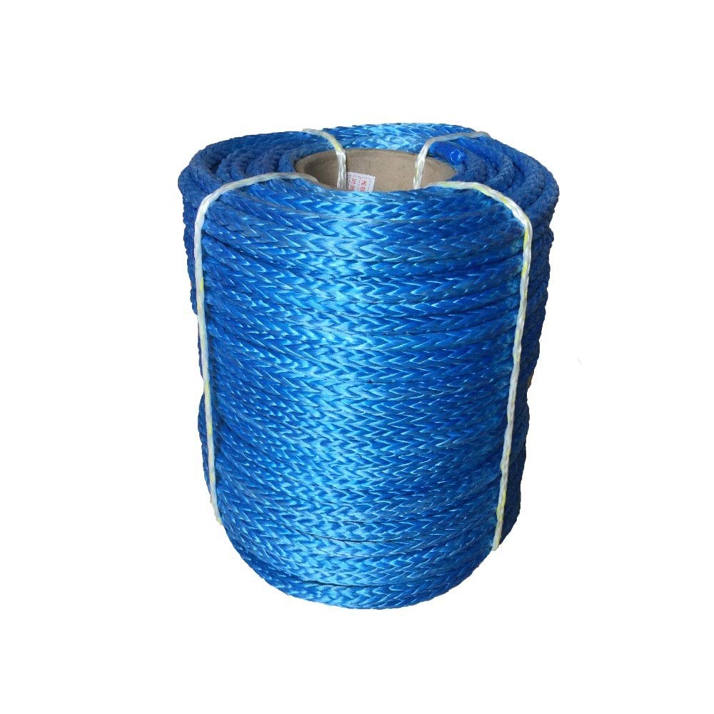 Synthetisches Windenseilkabel-Kit 14mm x 100 Meter Plasmaseil Synthetisches Windenseil for ATV/UTV(Blue) von MEIVIYA