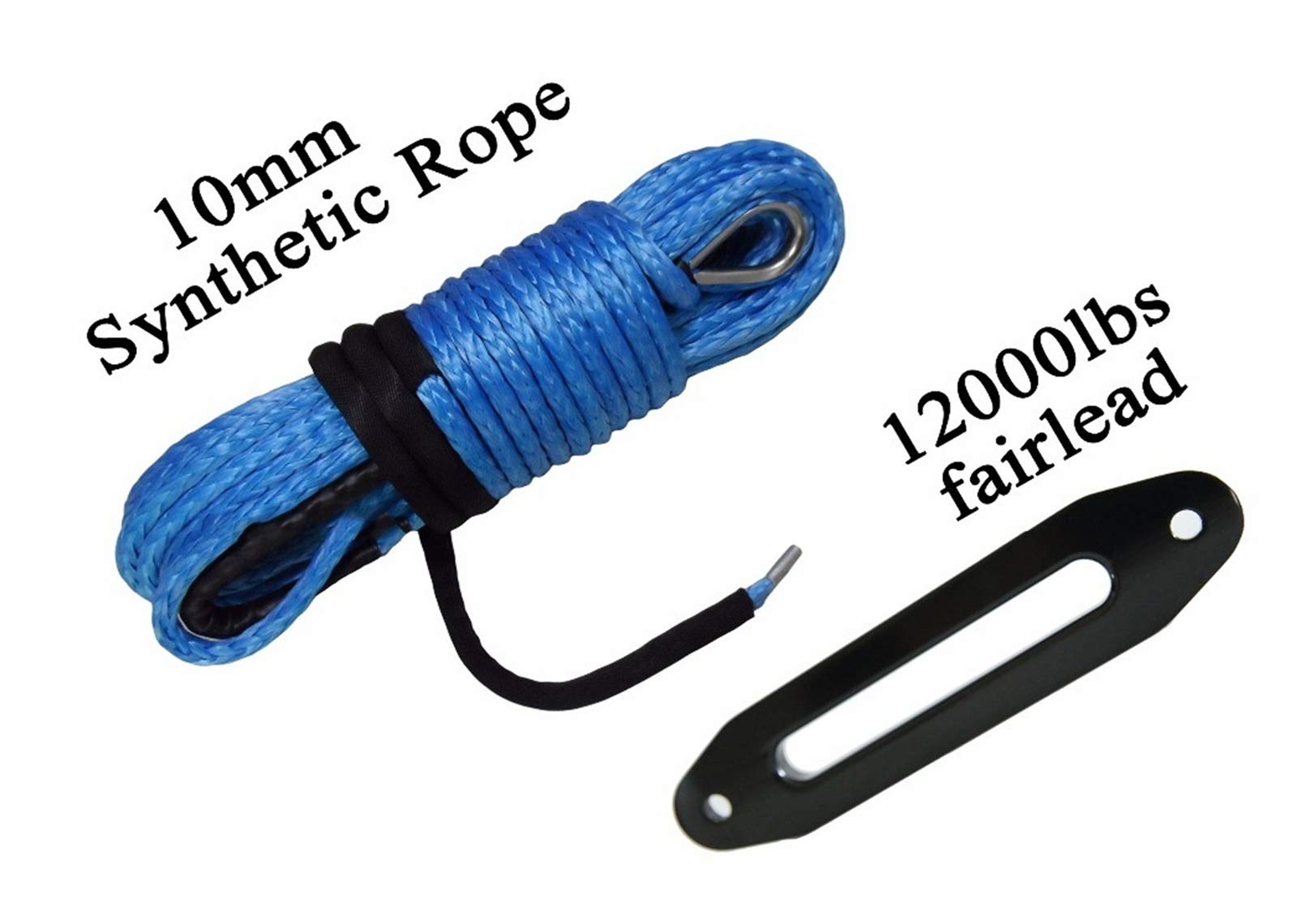 Synthetisches Windenseilkabel-Kit Blaues 10mm * 30m Synthetisches Seil 6 "Aluminium Fairlead, ATV Winchkabel, Off-Road Seil Synthetisches Windenseilkabel-Kit Blaues 10mm * 30m Synthetisches Seil 6 "Aluminium Fairlead, ATV Winchkabel, Off-Road Seil von MEIVIYA