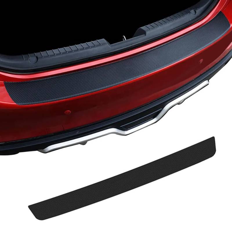 Auto Kohlefaser Heckstoßstangenschutz Für Seat Leon SC (5F ab Bj.2013), Kofferraum Türschwelle Kante Kratzfester Aufkleber Dekoratives Styling-Zubehör von MEIYANFA