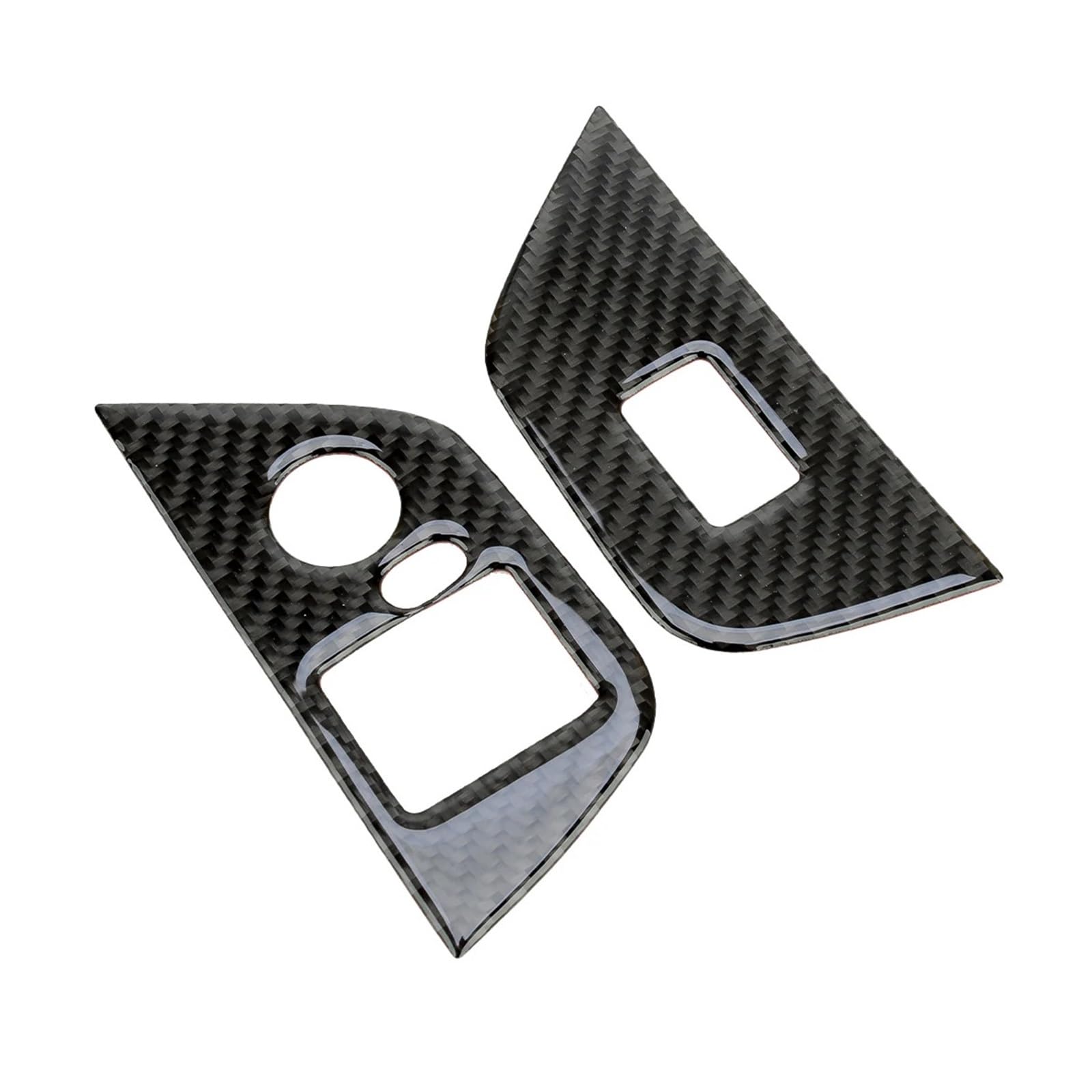 MEIZIYU 1 paar Auto Tür Fensterheber Schalter Abdeckungen Borte Fit for BMW Z4 E85 2003-2008 LHD Schwarz Carbon Faser Fensterschalter-Bedienfeld von MEIZIYU