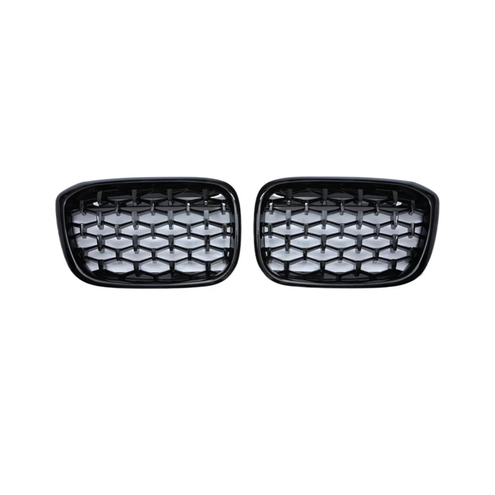 MEIZIYU 2 Stück Auto-Frontstoßstangengrill, passend for X3 G01 G08 X4 G02 2018–2020, Diamantbesatz, Renngitter, Grillzubehör Stoßstangengitter für die Frontpartie(Gloss Black) von MEIZIYU