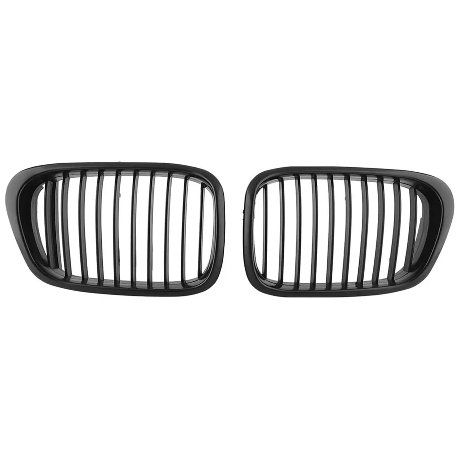 MEIZIYU 2 Stück Style Car Front Wide Grille Grill Fit for E39 M5 Series 1997 1998 1999 2000 2001 2002 2003 520i 525 530 Stoßstangengitter für die Frontpartie(Bright Black) von MEIZIYU