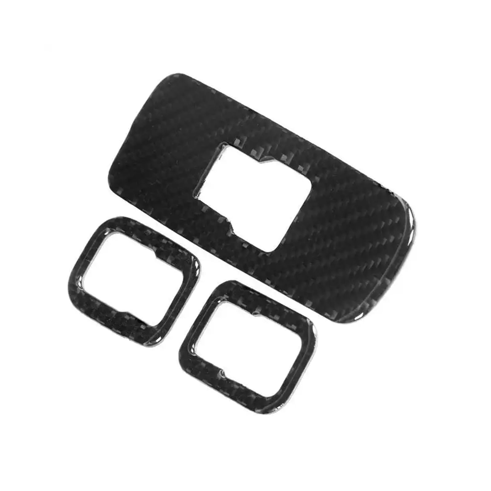 MEIZIYU 3 stücke Fenster Schalter Taste Panel Trim Abdeckung Carbon Faser Dekoration Fit for Volvo S60 V60 Fenster Lift-Taste Rahmen auto Styling Fensterschalter-Bedienfeld(LHD) von MEIZIYU
