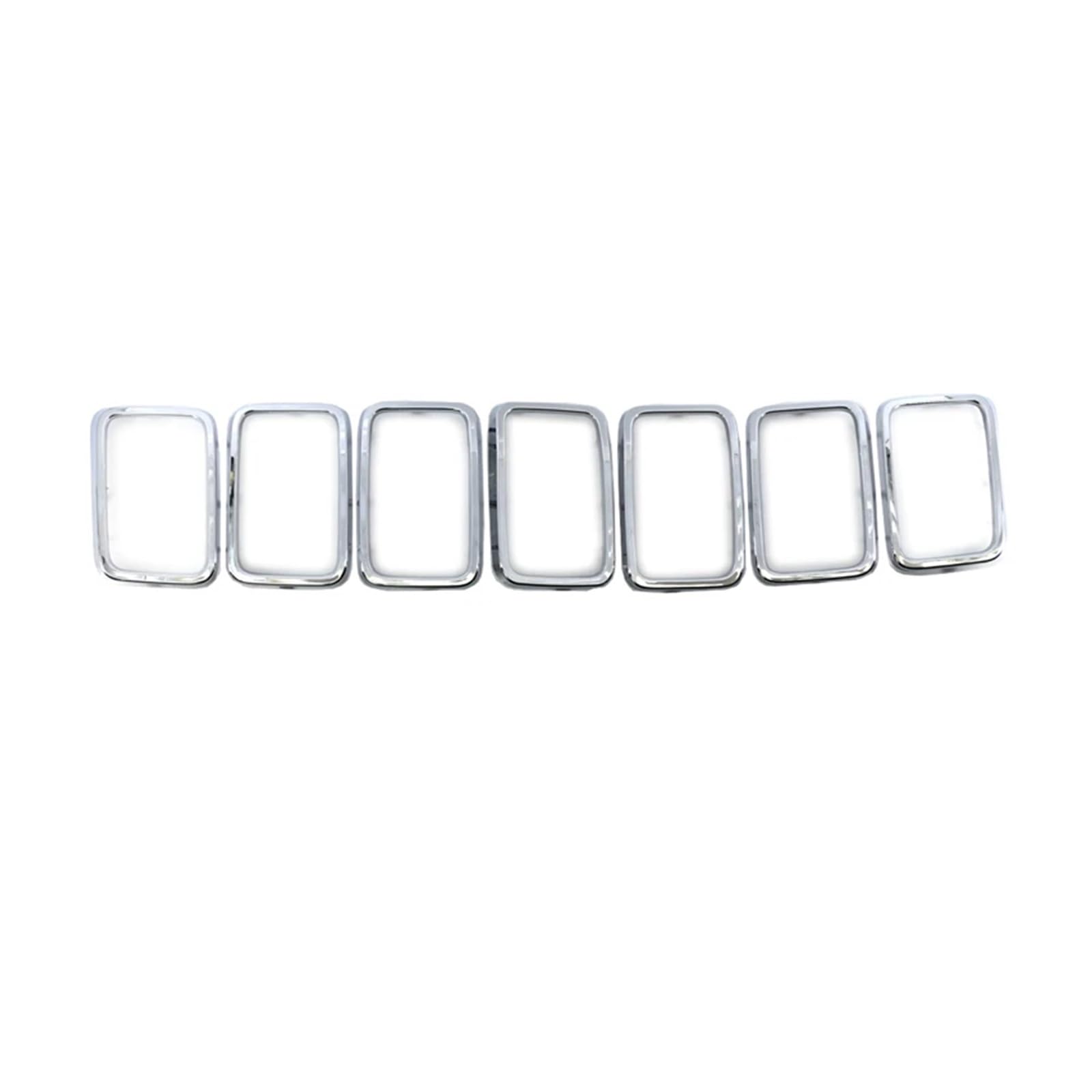 MEIZIYU 7-teilige Chrom-Frontgrill-Abdeckungseinsätze Zierring passend for Jeep, Grand Cherokee 2014–2016 Stoßstangengitter für die Frontpartie MEIZIYU 7-teilige Chrom-Frontgrill-Abdeckungseinsätze Zierring passend for Jeep, Grand Cherokee 2014–2016 Stoßstangengitter für die Frontpartie von MEIZIYU