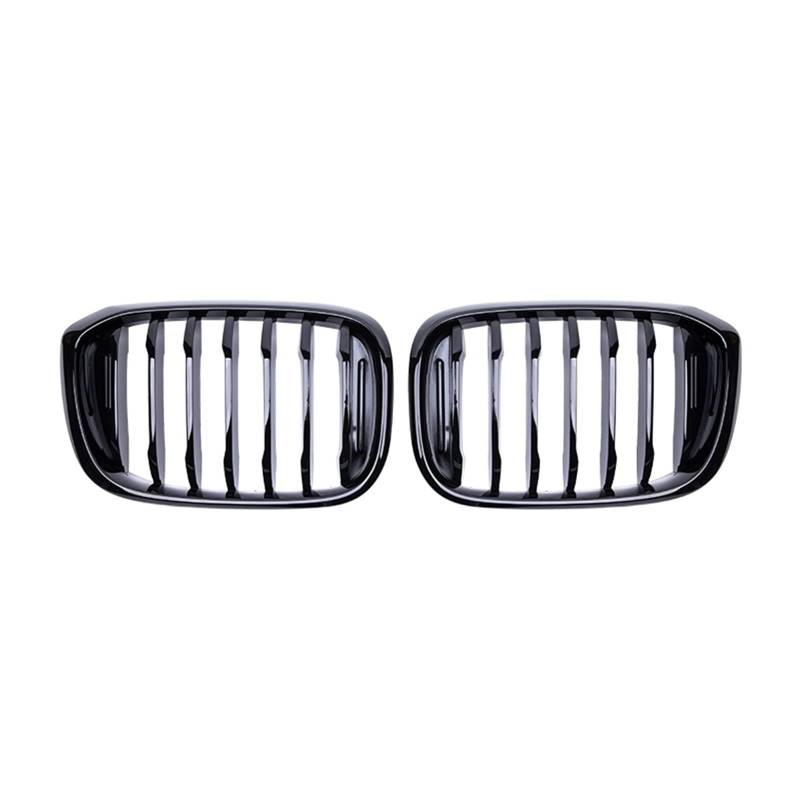 MEIZIYU ABS Auto Auto Fronthaube Gitter Stoßstange Grill Racing Grills Fit for X3 X4 G01 G02 G08 2018-2020 Stoßstangengitter für die Frontpartie(Gloss Black) von MEIZIYU