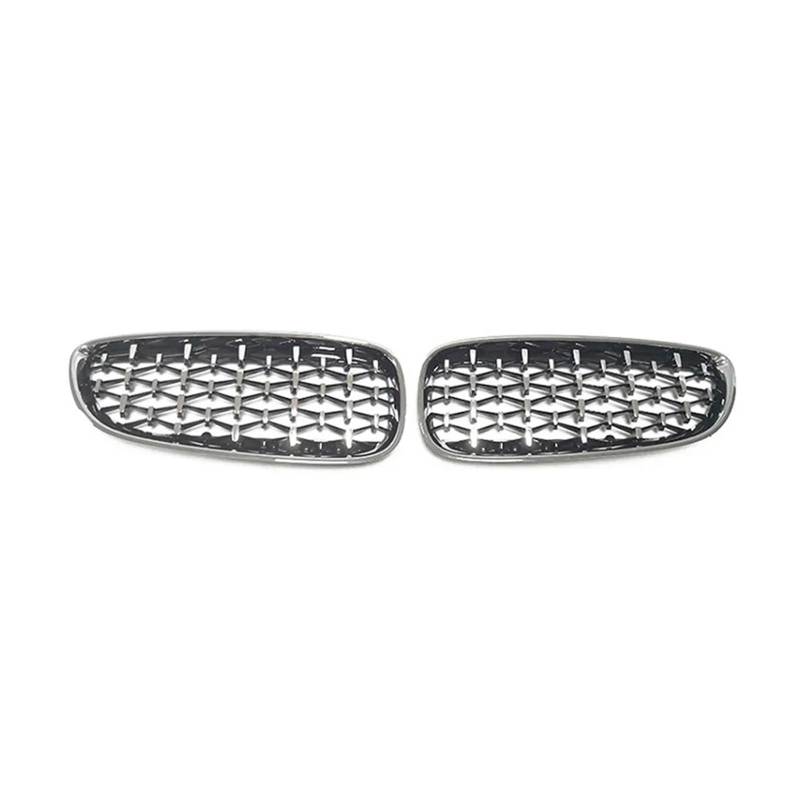 MEIZIYU ABS-Diamantgrill, Auto-Frontstoßstangengrill, Racing-Grills, passend for Z4 E89 2009–2016 Stoßstangengitter für die Frontpartie(Full Silver) von MEIZIYU