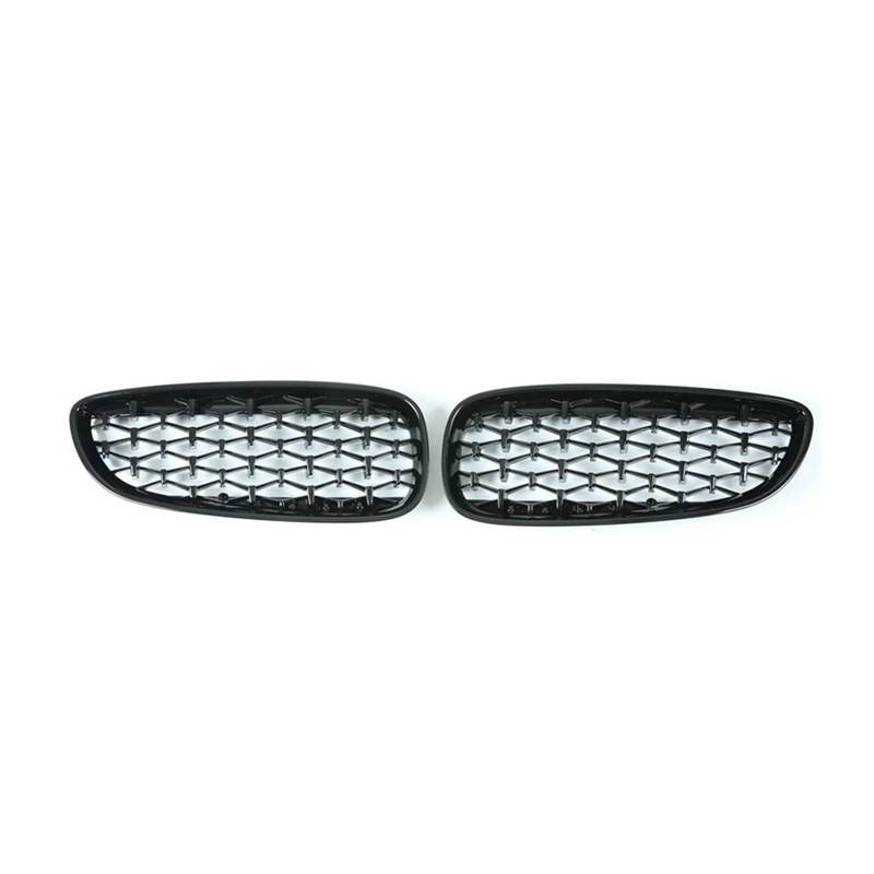 MEIZIYU ABS-Diamantgrill, Auto-Frontstoßstangengrill, Racing-Grills, passend for Z4 E89 2009–2016 Stoßstangengitter für die Frontpartie(Silver and Black) von MEIZIYU