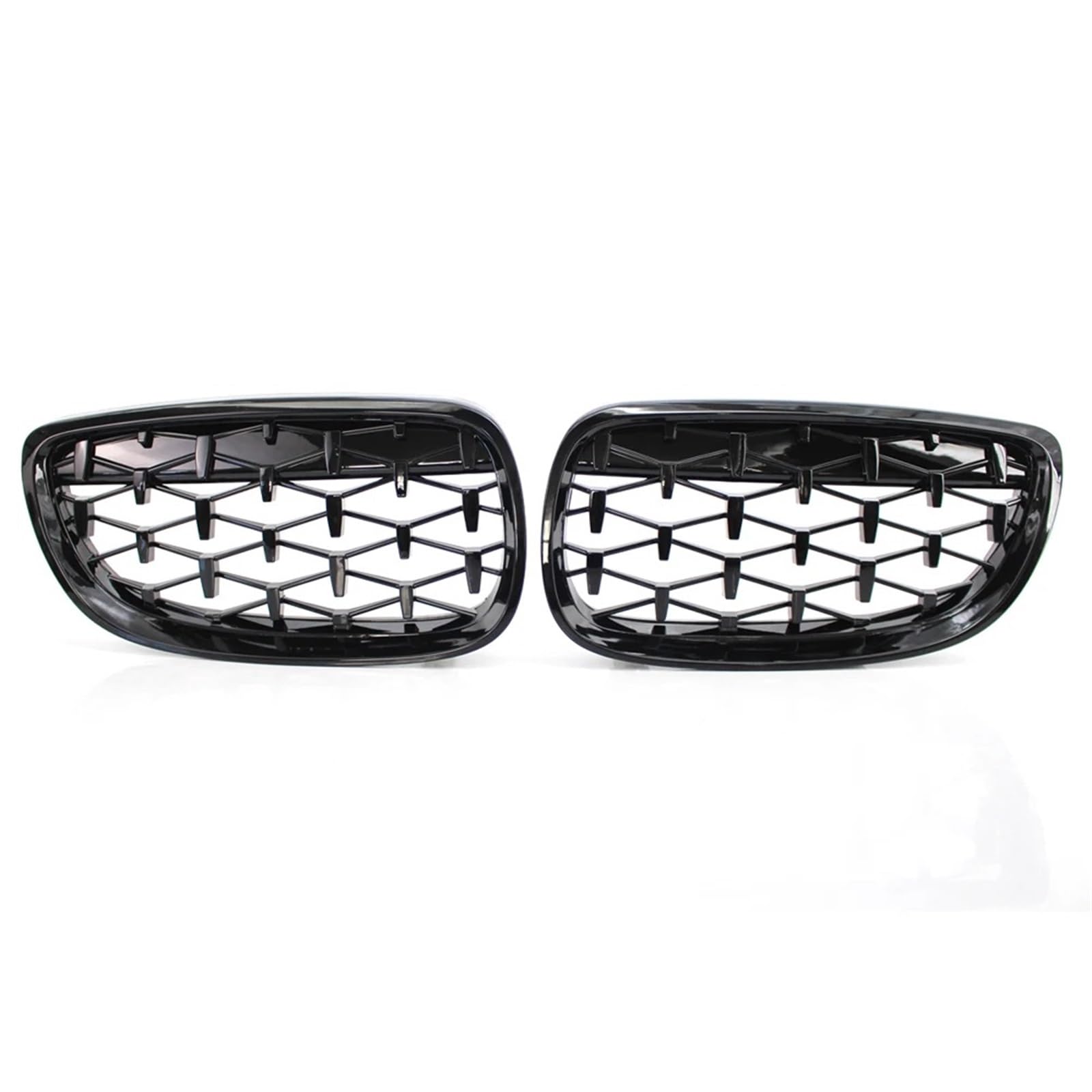 MEIZIYU ABS-Paar Auto-Fronthaubengrill Diamant-Stil Meteor passend for 3er E92 E93 Coupe 2006–2009 Stoßstangengitter für die Frontpartie(Black) von MEIZIYU