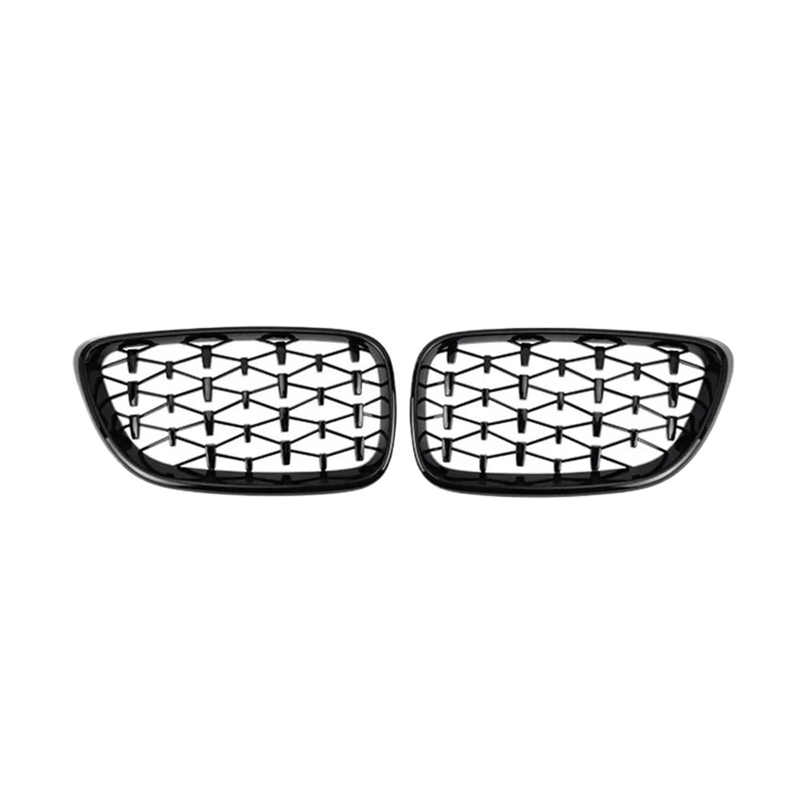 MEIZIYU Auto-Frontgrill, passend for 2er F22 F23 F87 M2 2014–2019, Diamond Racing Grill, Zubehör Stoßstangengitter für die Frontpartie(Gloss Black) von MEIZIYU